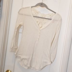 White long sleeve top